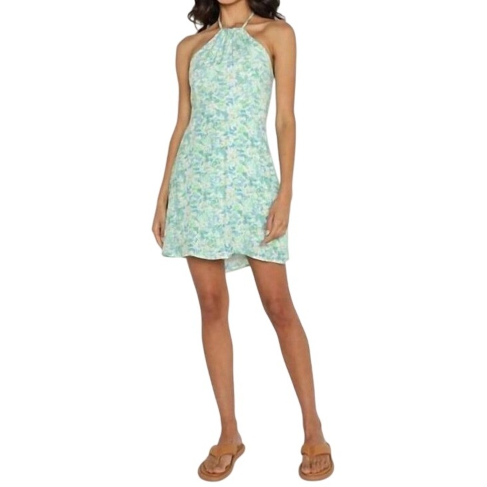 Faithfull the Brand Gaia Mini Dress Womens XL Varenna Floral Resortwear Festival